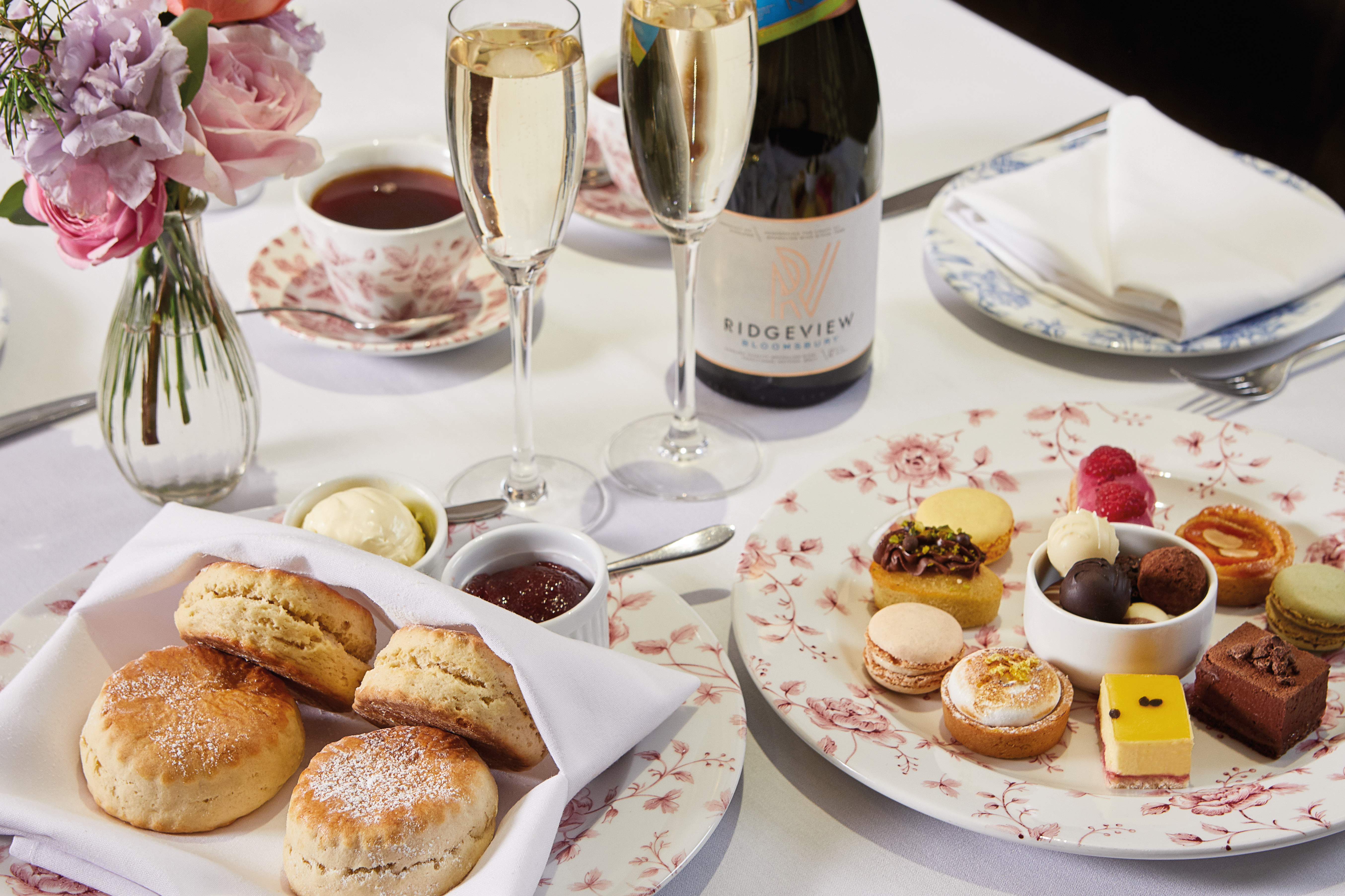 Sparkling wine and afternoon tea for Mother's Day