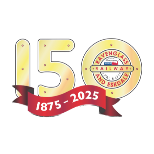 Ravenglass & Eskdale Railway 150th logo 