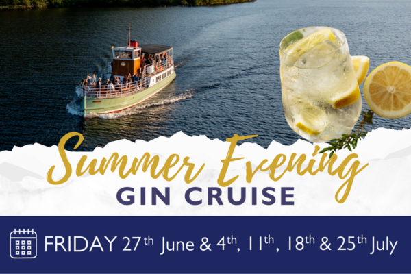 Summer evening gin cruise with Ullswater 'Steamers'