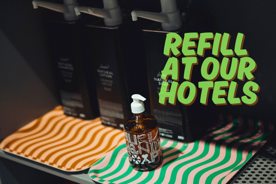 Refill station at a 25hours things shop