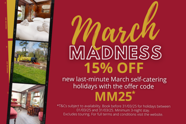 15% off self-catering stays during March 