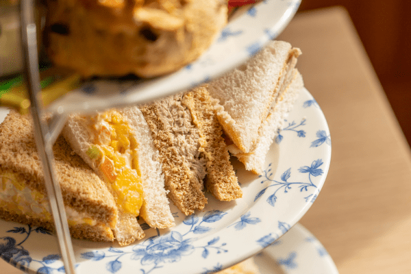 Selection of sandwiches as part of the cream tea experience 
