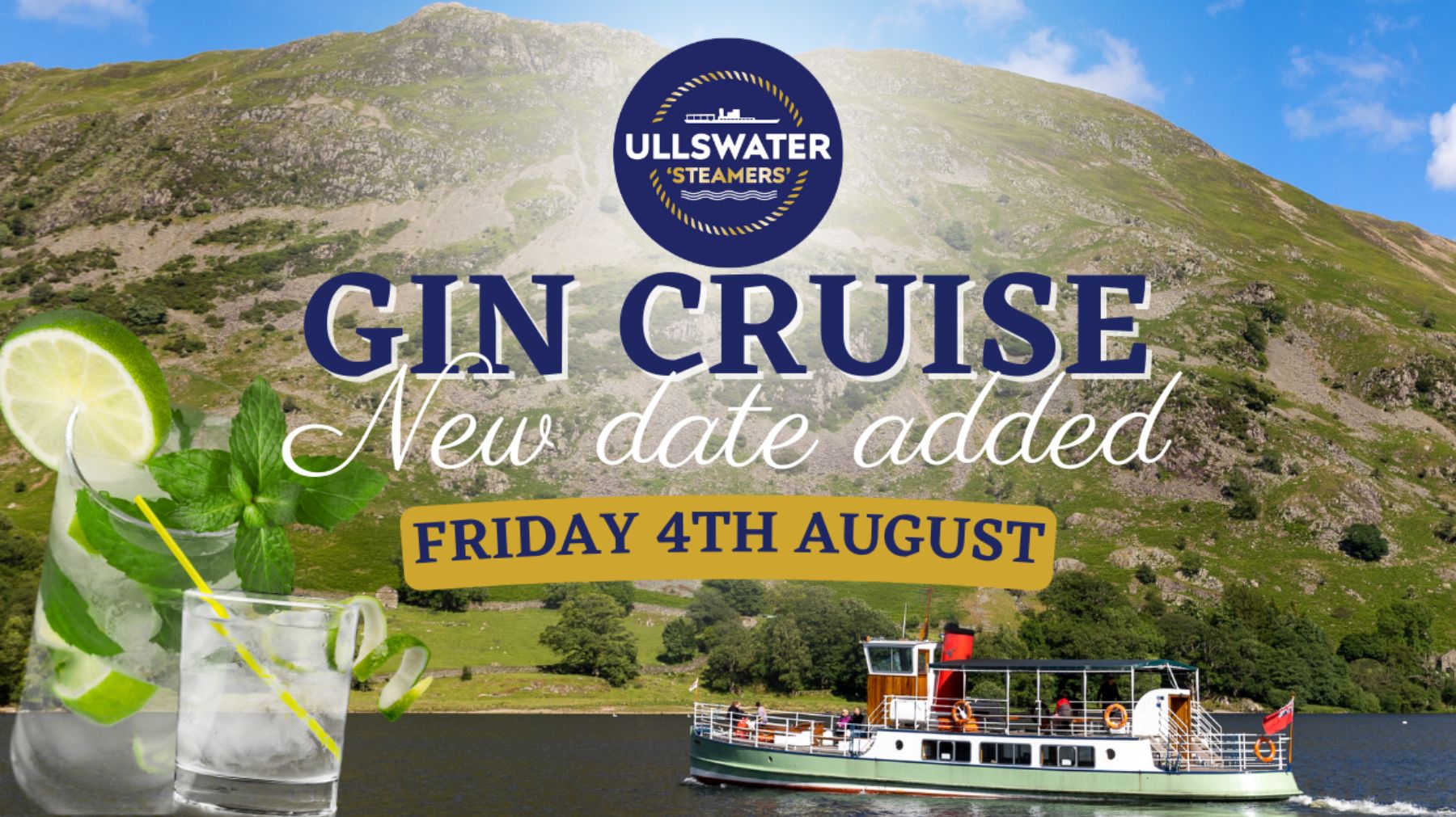 An Extra Gin Cruise Date on Ullswater!