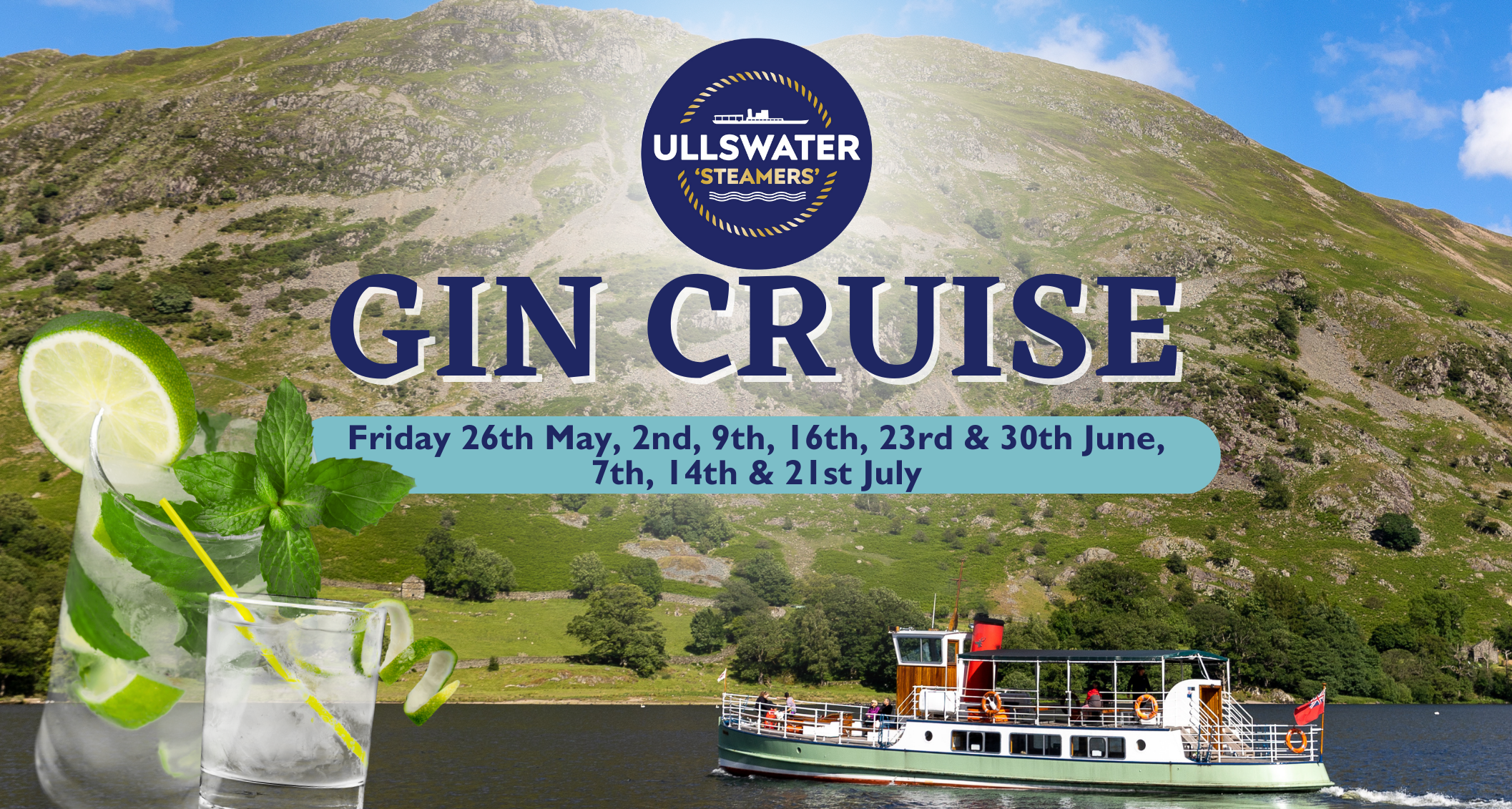 Gin Cruises with Ullswater Steamers