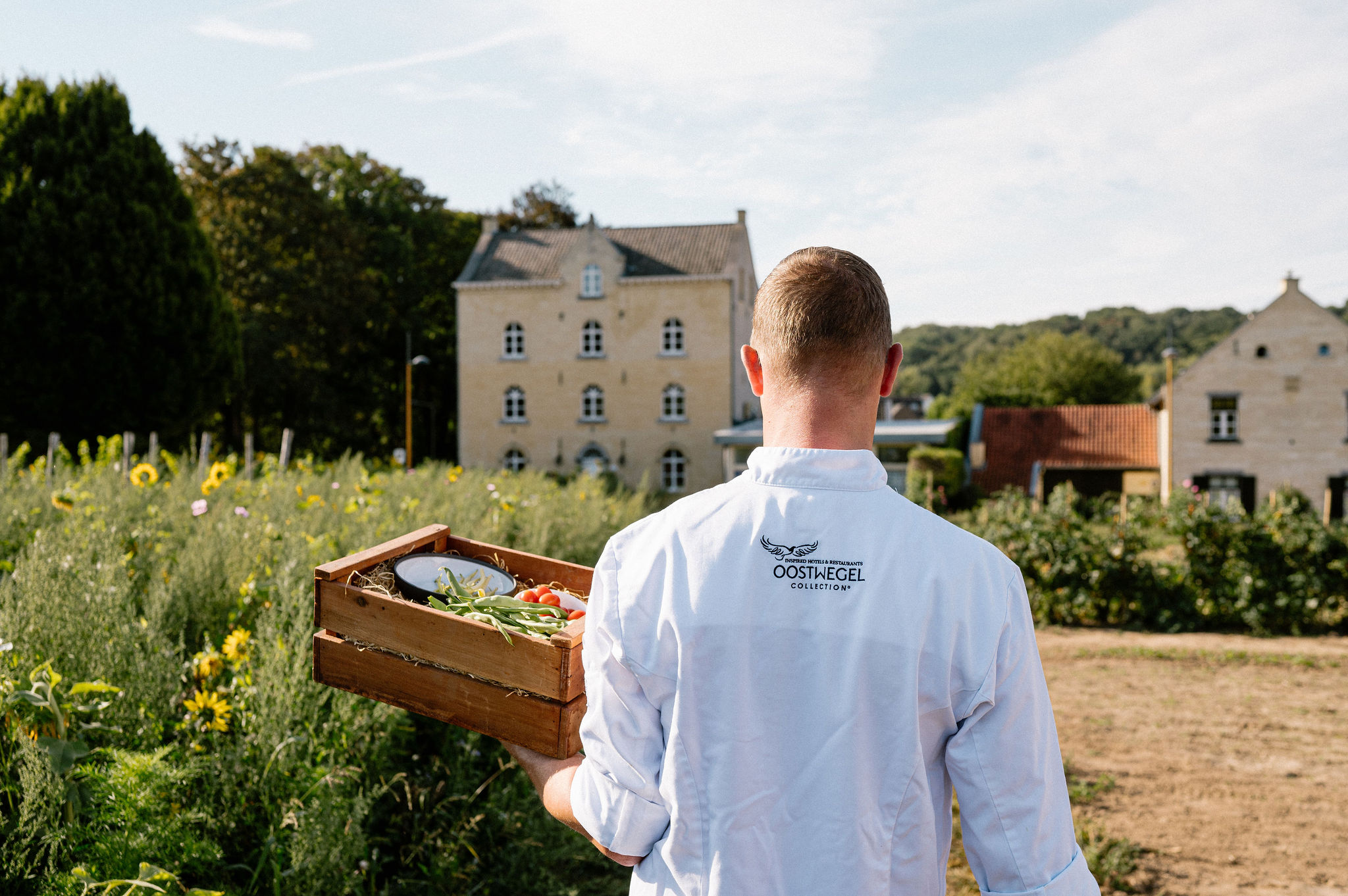chef in de tuin